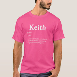 Camiseta Keith God Meme Definição Engraçada Nome Birthday K