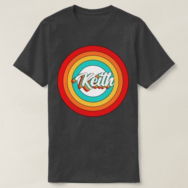 Camiseta Keith Name Shirt Vintage Keith Circle (Frente do Design)