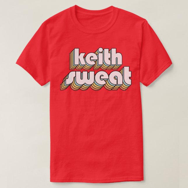 Camiseta Keith Sweat Retro Rainbow Tipografia Desbotada Est (Frente do Design)