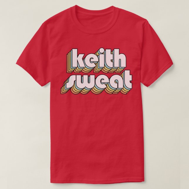 Camiseta Keith Sweat Retro Rainbow Tipografia Estilo Desvan (Frente do Design)