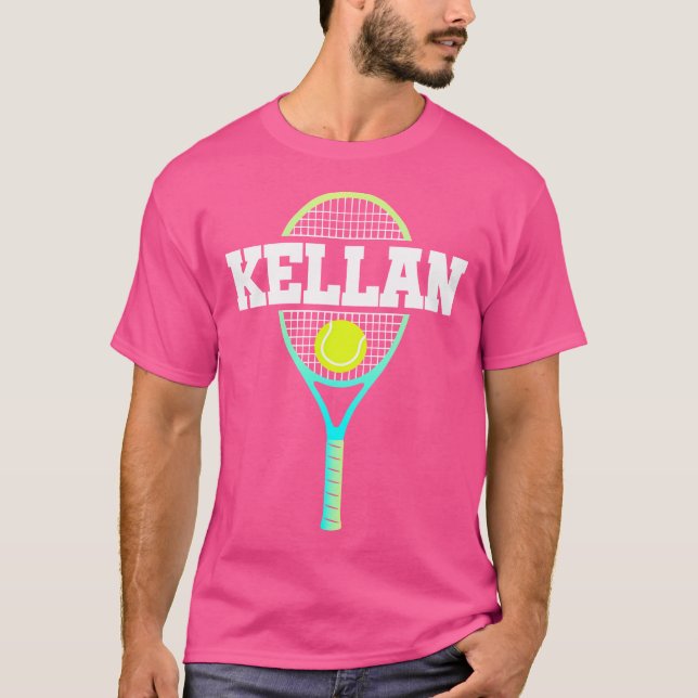 Camiseta Kellan Name Tênis Player Ball And Racket Spo (Frente)