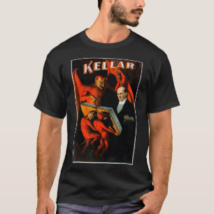 Camiseta Kellar o mágico com um Poster vintage do Diabo