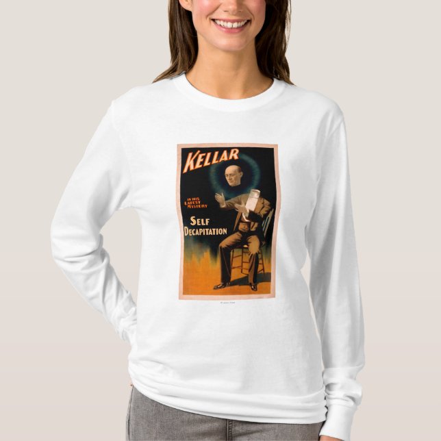 Camiseta Kellar que executa a mágica da decapitação do auto (Frente)