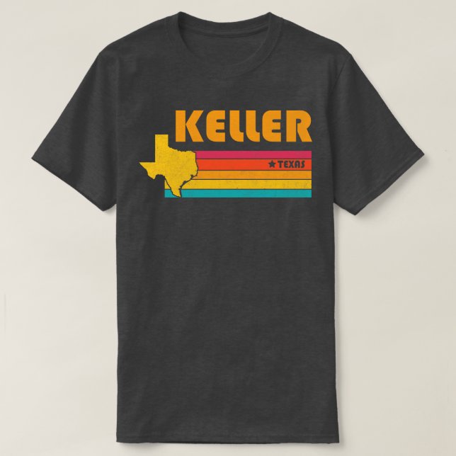 Camiseta Keller Texas Vintage angustiou Souvenir (Frente do Design)