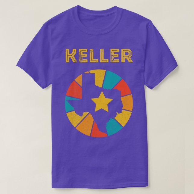 Camiseta Keller Texas Vintage angustiou Souvenir 1 (Frente do Design)