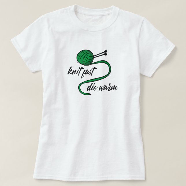 Camiseta Kelly Green Knit Rápido, Morra T-Shirt Quente (Frente do Design)