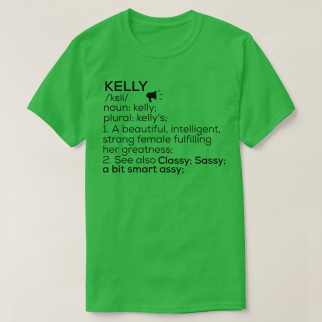 Camiseta Kelly Name Definition Kelly Nome (Frente do Design)