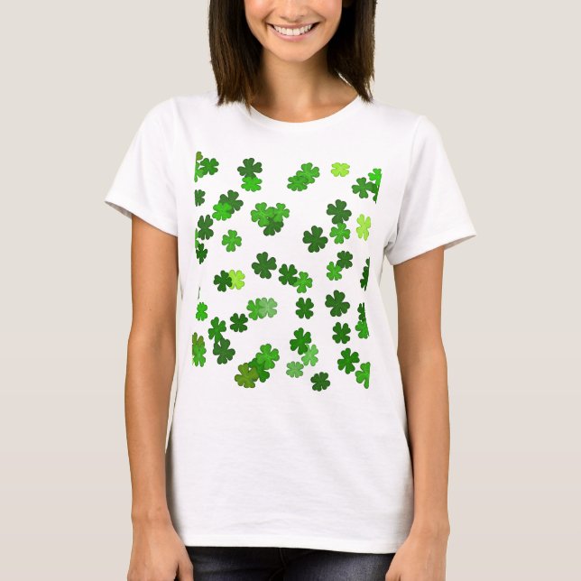 Camiseta Kelly verde “Shamrocks Caindo” (Frente)