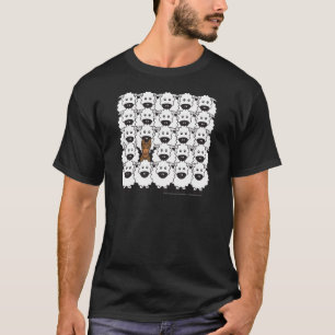 Camiseta Kelpie australiano nos carneiros