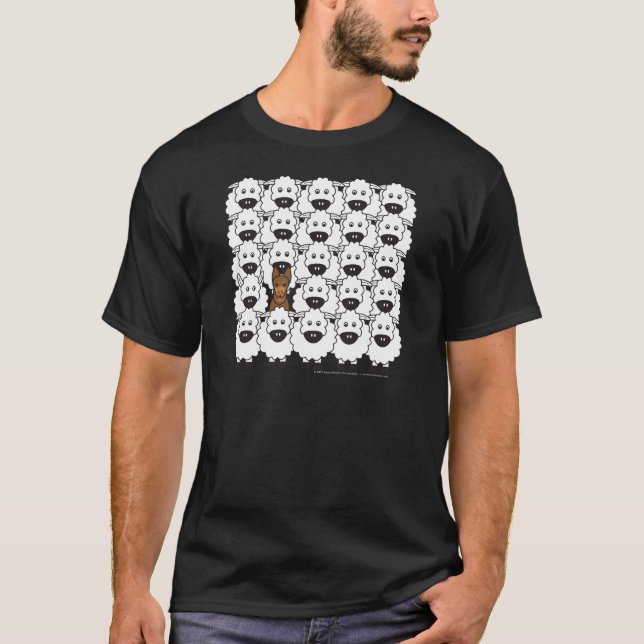 Camiseta Kelpie australiano nos carneiros (Frente)