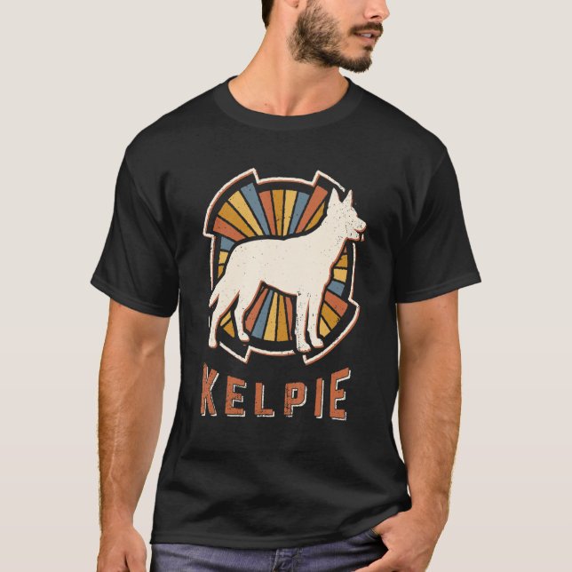 Camiseta Kelpie Vintage Clássico Retro Dog Love (Frente)