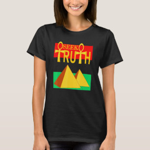 Camiseta Kemetic Pan African Flag Ankh, Pirâmide Egípcia