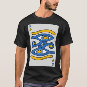 Camiseta Kemetism Play Card Black Egypt Eye of Horus Mel