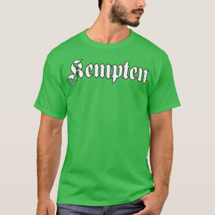 Camiseta Kempten escrito com fonte gótica