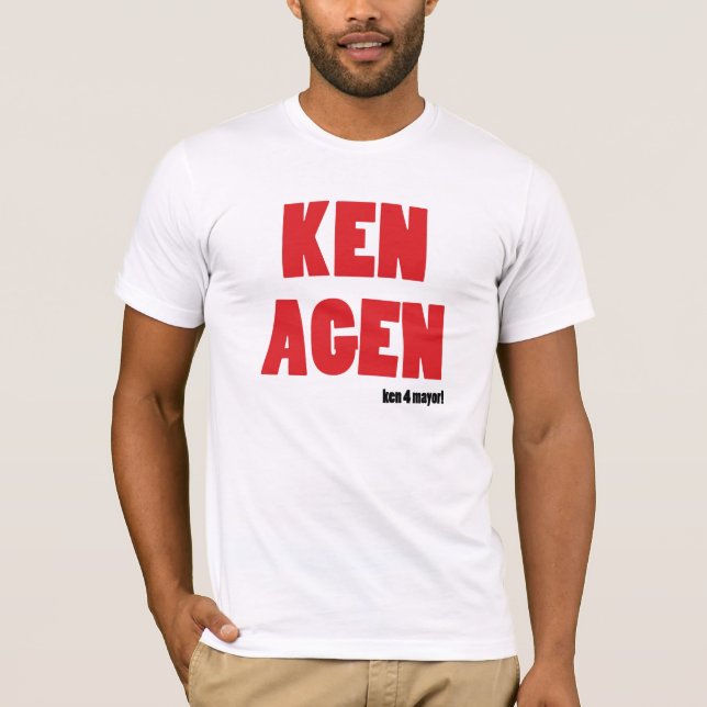 Camiseta KEN AGEN! Voto Ken Livinstone para o Mayor! (Frente)