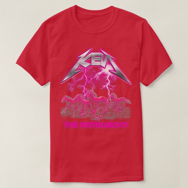 Camiseta Ken Patriarchy É Sobre Cavalos (Frente do Design)