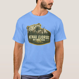 Camiseta Kenai Fjords National Park Alaska Retro Badge Camp