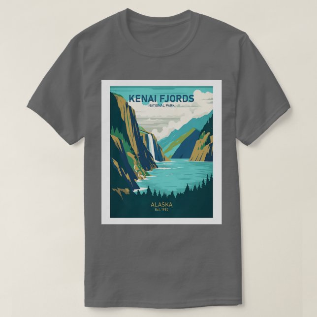 Camiseta KENAI FJORDS NATIONAL PARK TSergue 1 (Frente do Design)