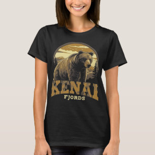 Camiseta Kenai Fjords - Parque Nacional dos EUA Homens Vint