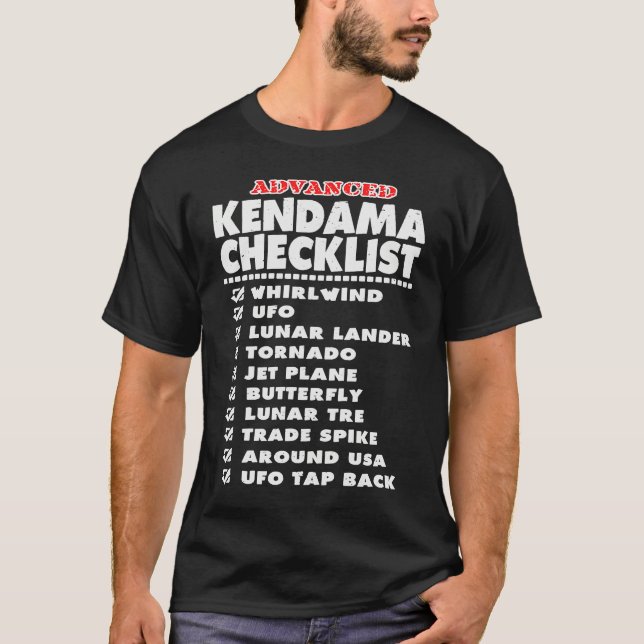 Camiseta Kendama Advanced Tricks Checklist Fan (Frente)
