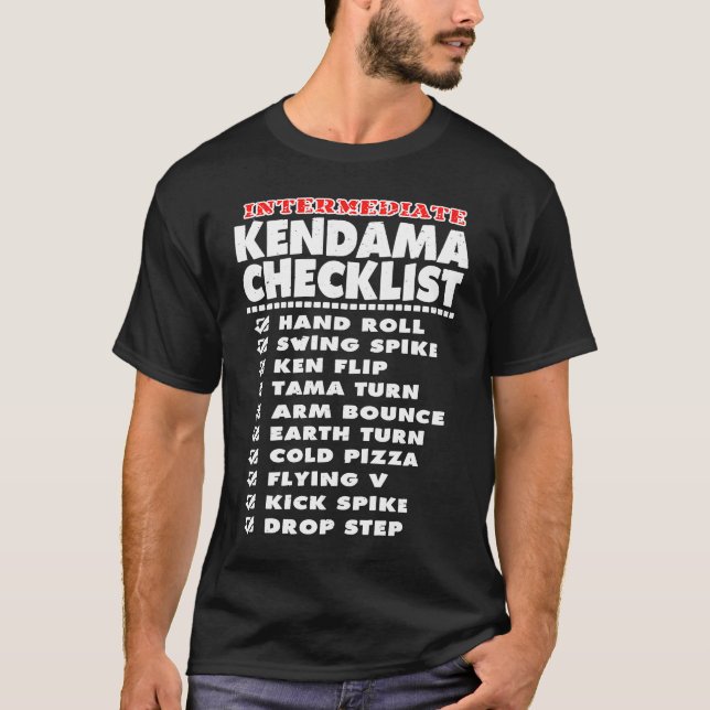 Camiseta Kendama Intermediate Tricks Checklist Fan (Frente)