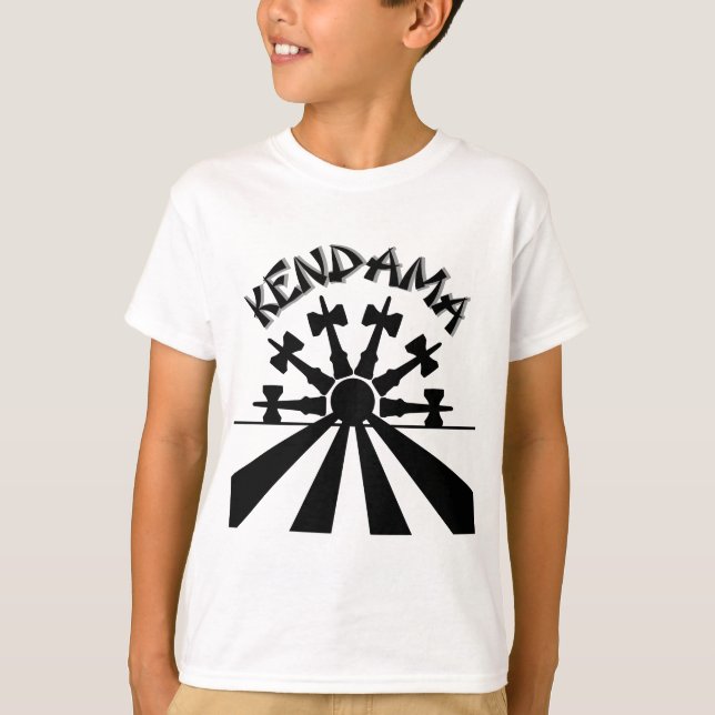 Camiseta Kendama Sun, preto (Frente)