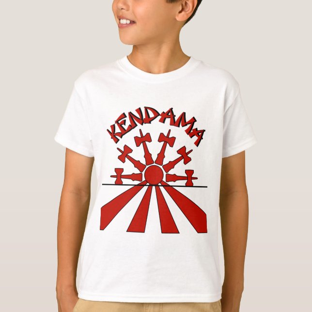 Camiseta Kendama Sun, vermelho (Frente)