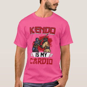 Camiseta Kendo é meu Cardio, Design de Arte Marcial Japones