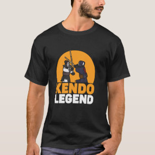 Camiseta Kendo Legend Shinai Combate Bamboo Luta Contra a E