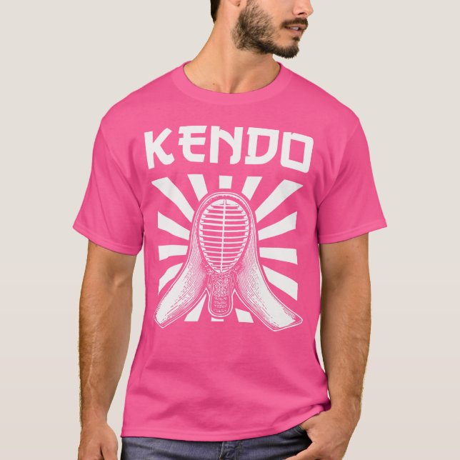 Camiseta Kendo Mem Helmet Art japonês (Frente)