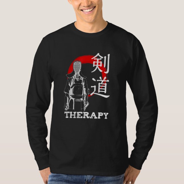 Camiseta Kendo Therapy Kanji Japonês Artes Marciais Dojo (Frente)