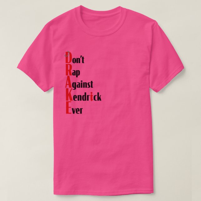 Camiseta Kendrick Lamar DRAKE TSirt (Frente do Design)