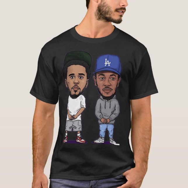 Camiseta KENDRICK LAMAR JCOLE retro (Frente)