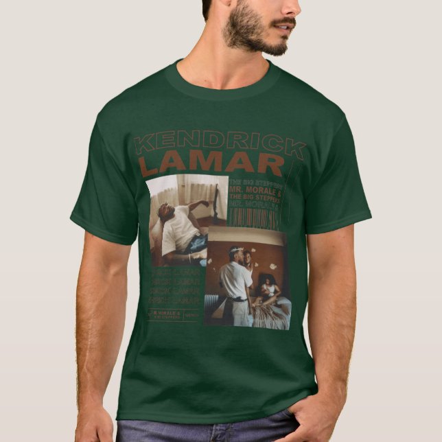 Camiseta Kendrick Lamar Vintage retrô (Frente)