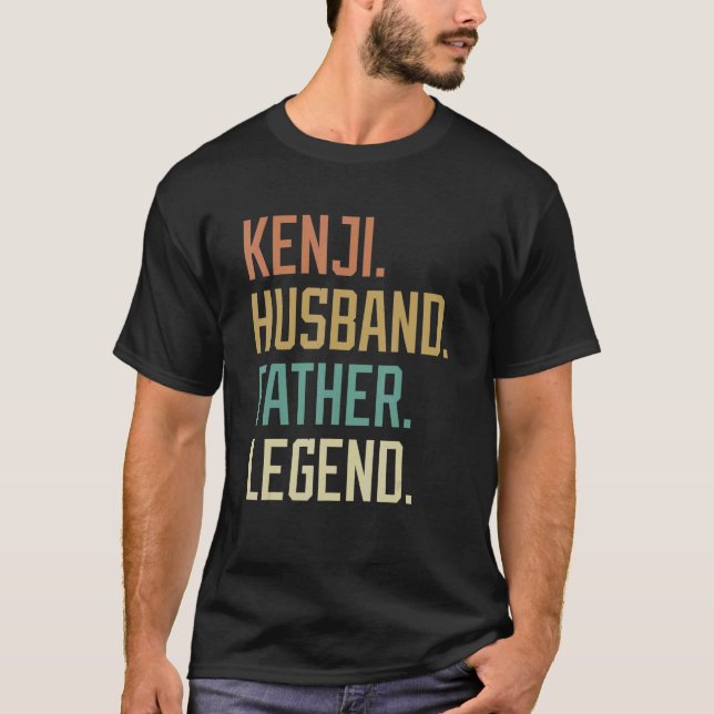 Camiseta Kenji Husband Father Legend Father's Day Retro (Frente)