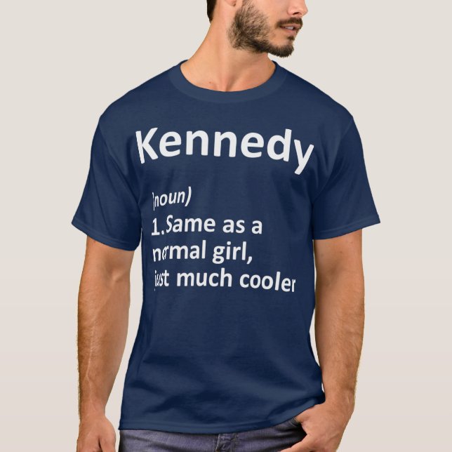 Camiseta KENNEDY Definição Nome Personalizado Dom Engraçado (Frente)