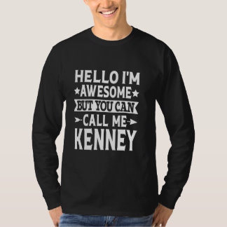 Camiseta Kenney Funny First Name Hello I'm Awesome Call Me