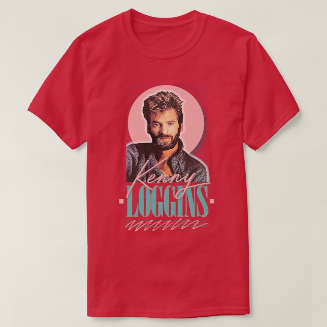 Camiseta Kenny Loggins 80s Aestética Fan Art Design 1 (Frente do Design)