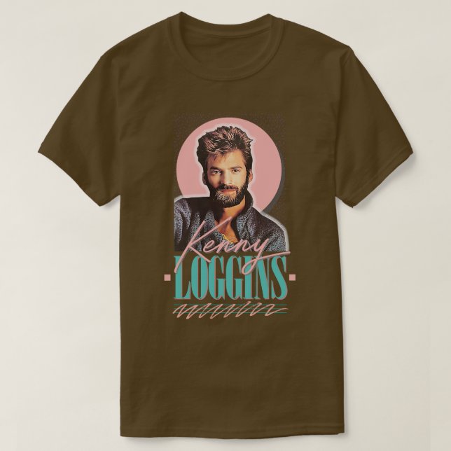 Camiseta Kenny Loggins 80s Aestética Fan Art Design 1 (Frente do Design)