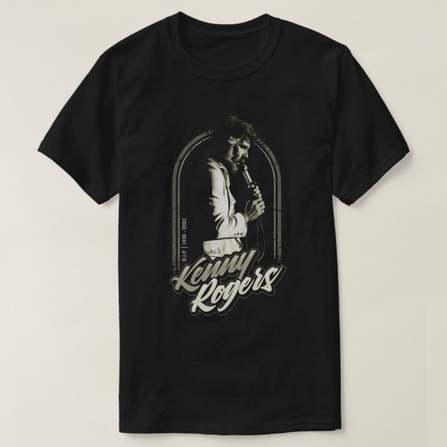 Camiseta Kenny Rogers T-ShirtKenny Rogers - Nunca caia em l (Frente do Design)