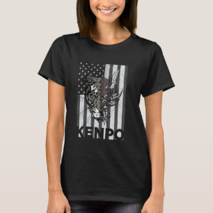 Camiseta Kenpo Karate Clássico Artes Marciais Bandeira Amer