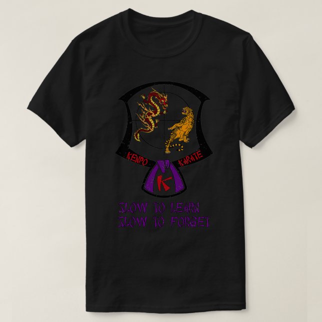 Camiseta Kenpo Karate Roxo Belet Dizendo (Frente do Design)