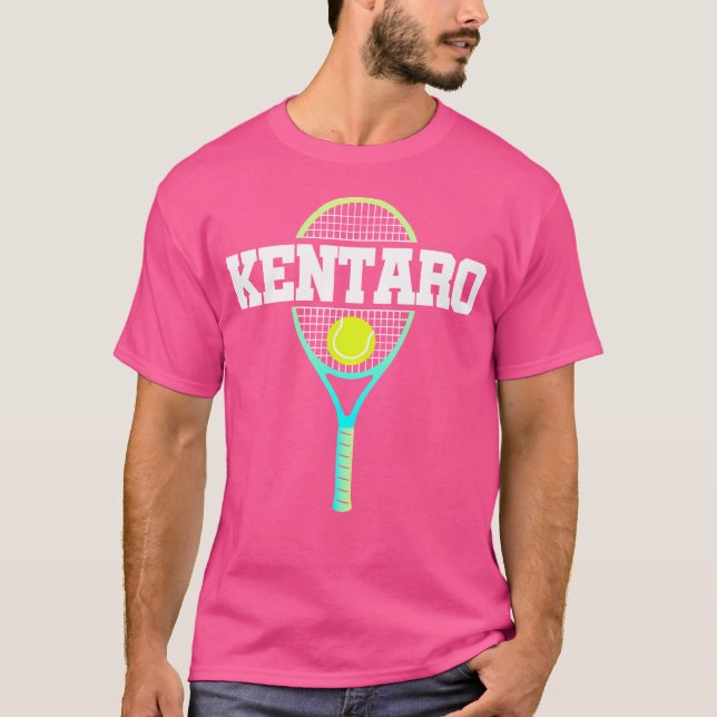 Camiseta Kentaro Name Tênis Player Ball And Racket Sp (Frente)
