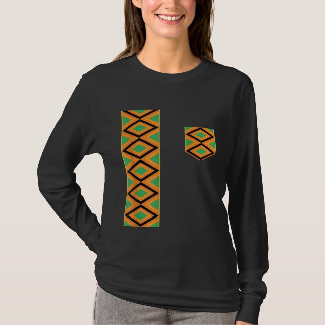 Camiseta Kente Cloth Sash And Pocket Ethnic Pride Kente Afr (Frente)