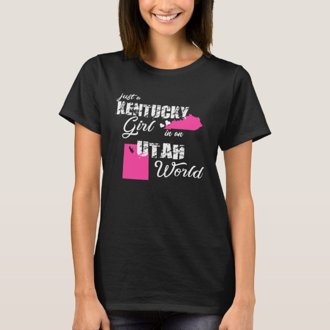 Camiseta Kentucky Apenas uma garota do Kentucky em Utah (Frente)