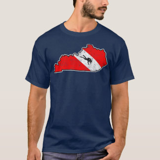 Camiseta Kentucky Dive Flag Scuba Merge State Map Dive Fla