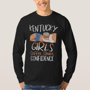 Camiseta Kentucky Girls Café Chaos Confidence Caffeine Qu