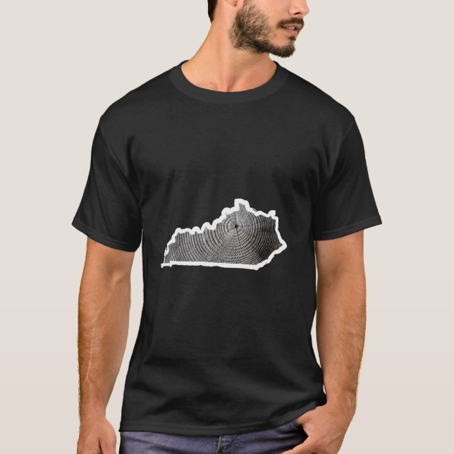Camiseta Kentucky Home Ky Tree Forest Kentucky - Mapa de Vi (Frente)