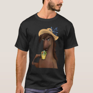 Camiseta Kentucky Horse Bebendo Bourbon Derby Day Dress Ha