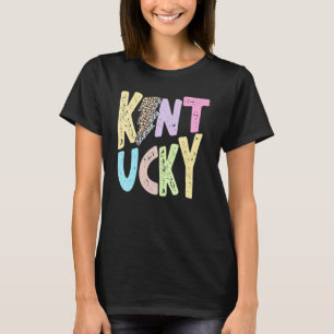 Camiseta Kentucky Pastels Leopard Lightning Bolts Vintage F